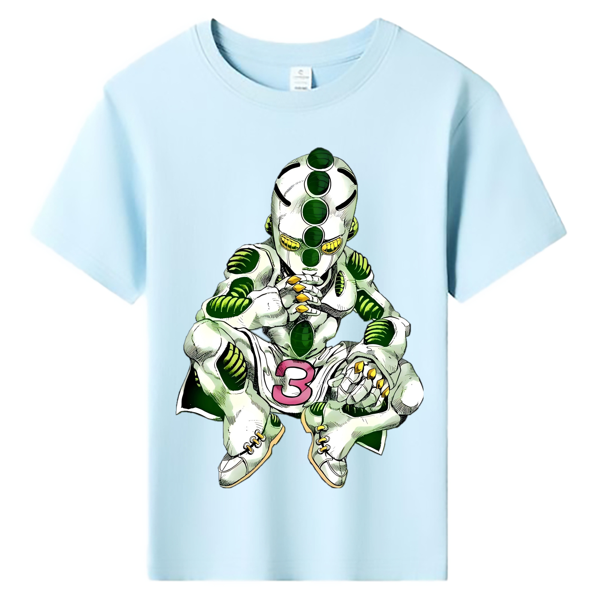 （画像用） ジョジョの奇妙な冒険 広瀨康一 JoJo's Bizarre Adventure Hirose Koichi 綿100％キッズTシャツ（フロントプリント）